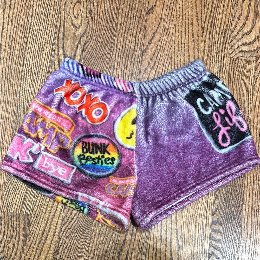 Colorful Kids Fuzzy Pajama Shorts